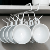 Porta Xicaras Suspenso Organizador Essence Branco - 27 cm - Ela Decora